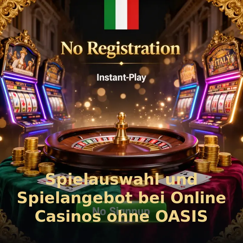 Spielauswahl und Spielangebot bei Online Casinos ohne OASIS
